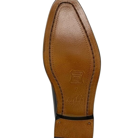 LIBERTYZENO Mens Formal Genuine Leather And Suede Black Oxford Dress Shoes